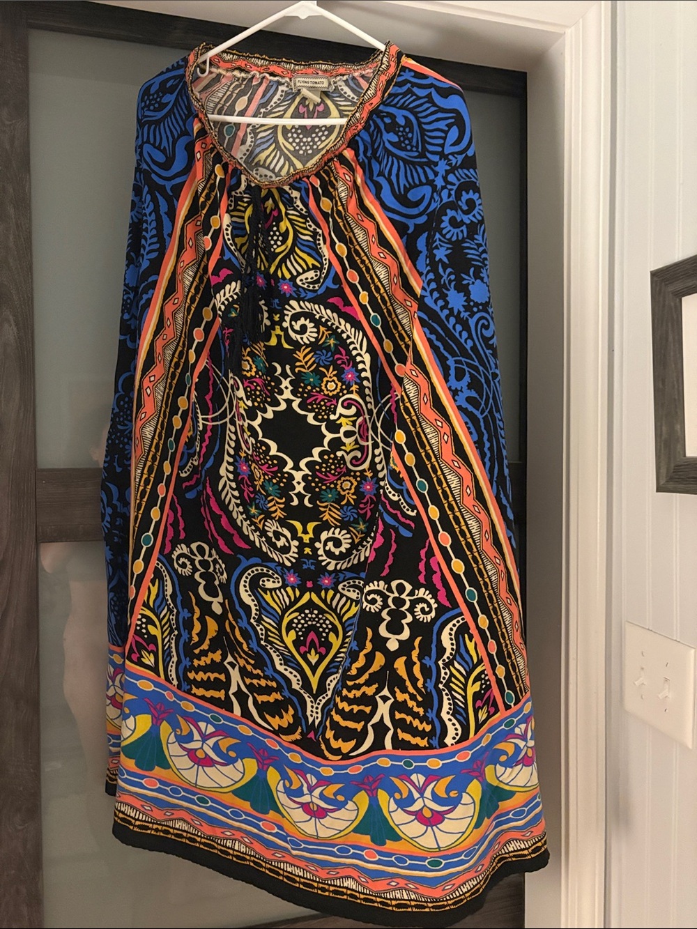Vibrant Multicolor Boho Print Maxi Skirt